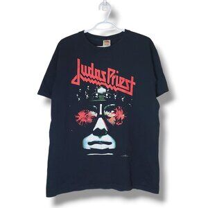 Vintage Judas Priest Tour Band Shirt Black Size L